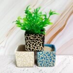 Square Dsign Ceramic Planters Pot - KC1007