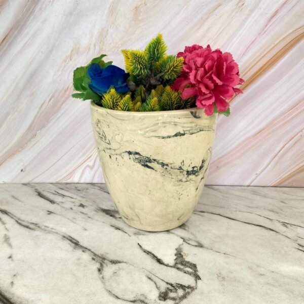 Round Printed Bucket Ceramic Planters Pot - KC1268