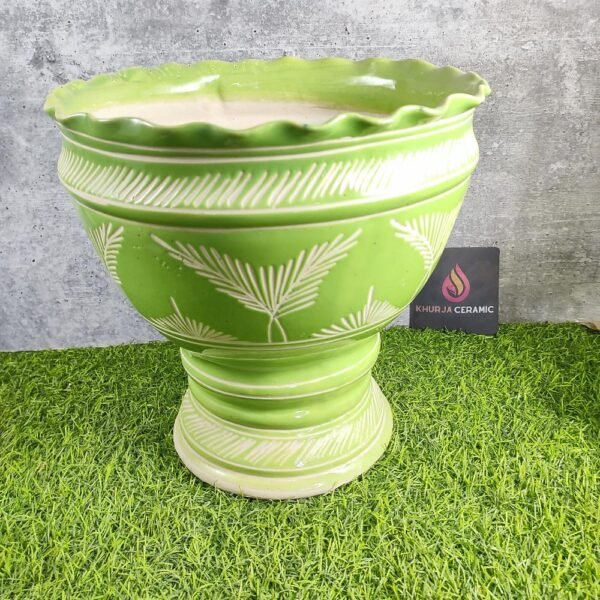 Large Pendi Gamla Outdoor Khurja Ceramic Pot - KC3319